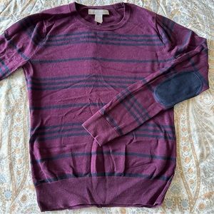 BR Striped Sweater - Burgundy, Size XS